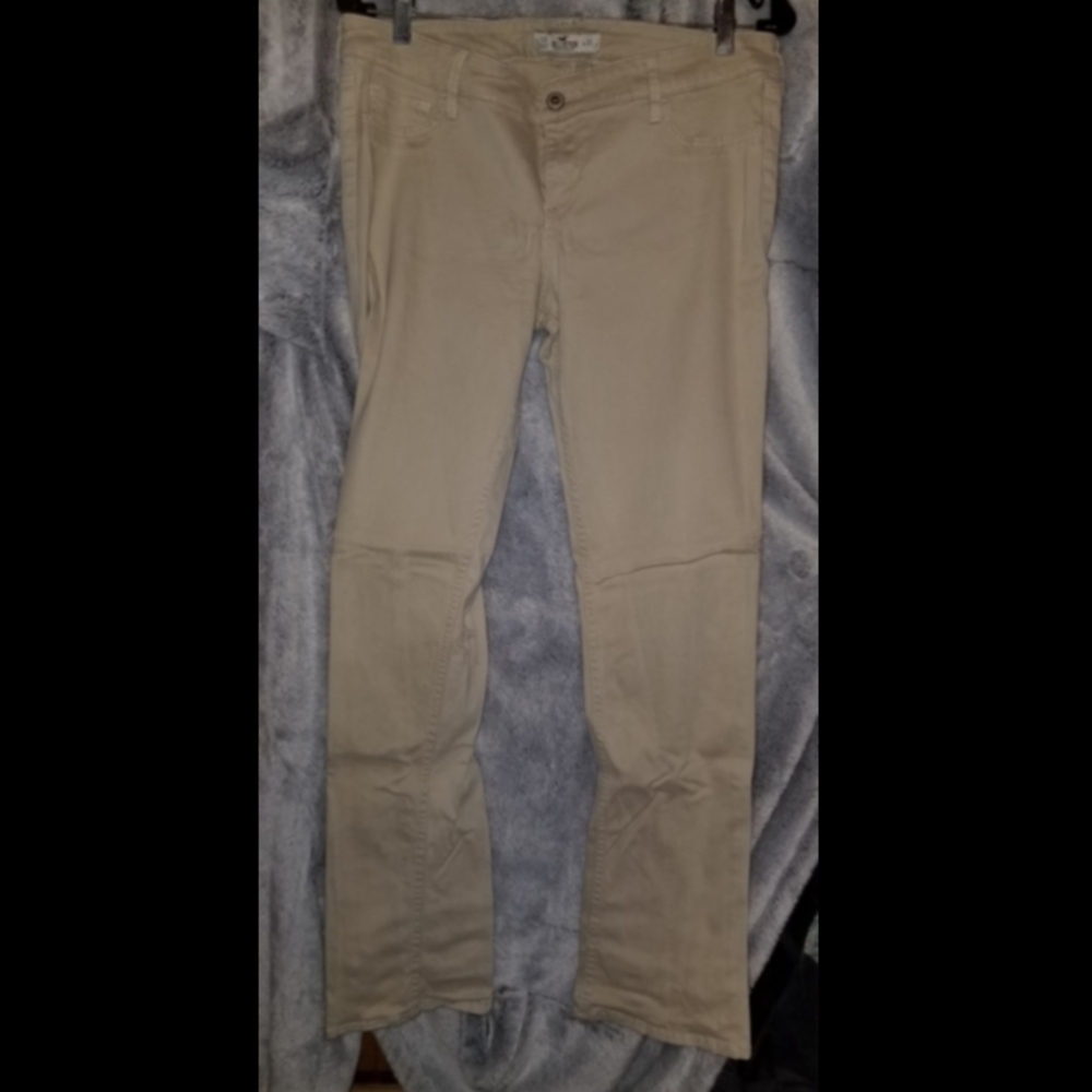 Khaki straight jeans